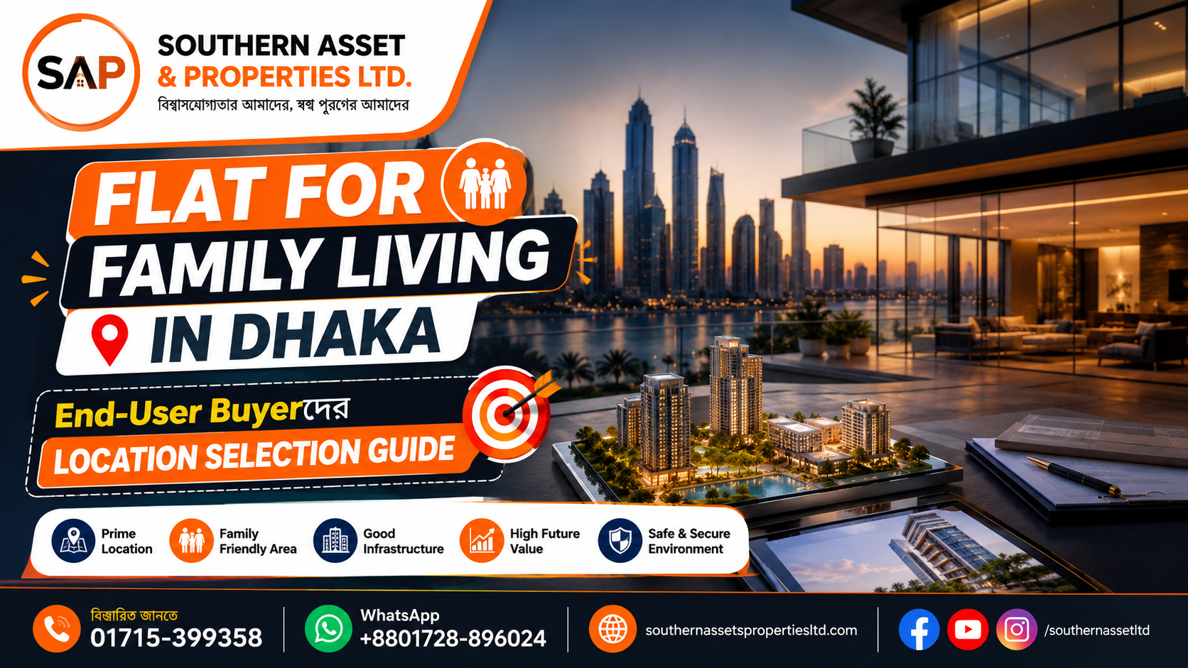 Flat for Family Living in Dhaka: End-User Buyerদের Location Selection Guide