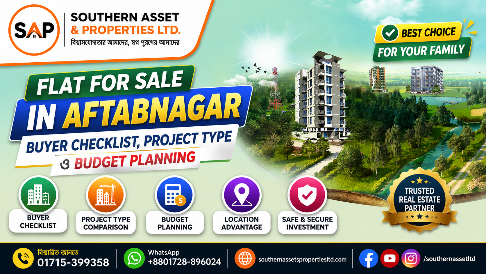 Flat for Sale in Aftabnagar: Buyer Checklist, Project Type ও Budget Planning